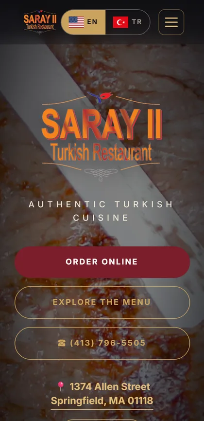 Saray 2 Turkish Cuisine mobile website
