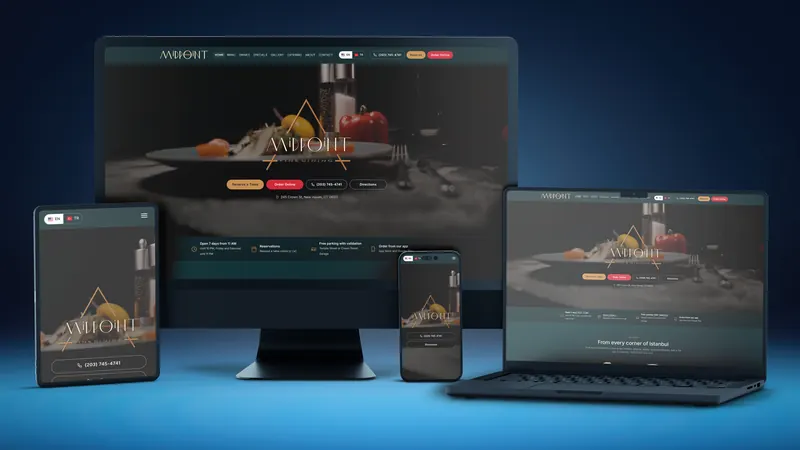 Midpoint Istanbul website on a desktop, laptop, tablet and phone