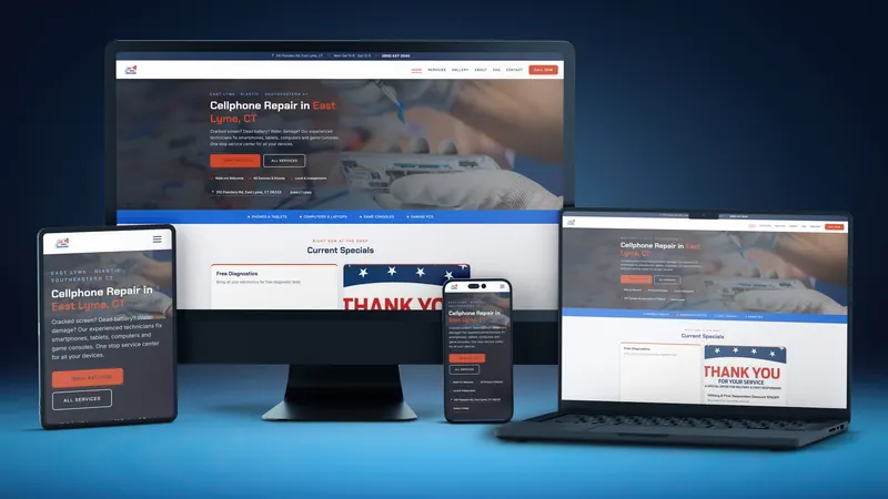 Techs & Tronics website on a desktop, laptop, tablet and phone